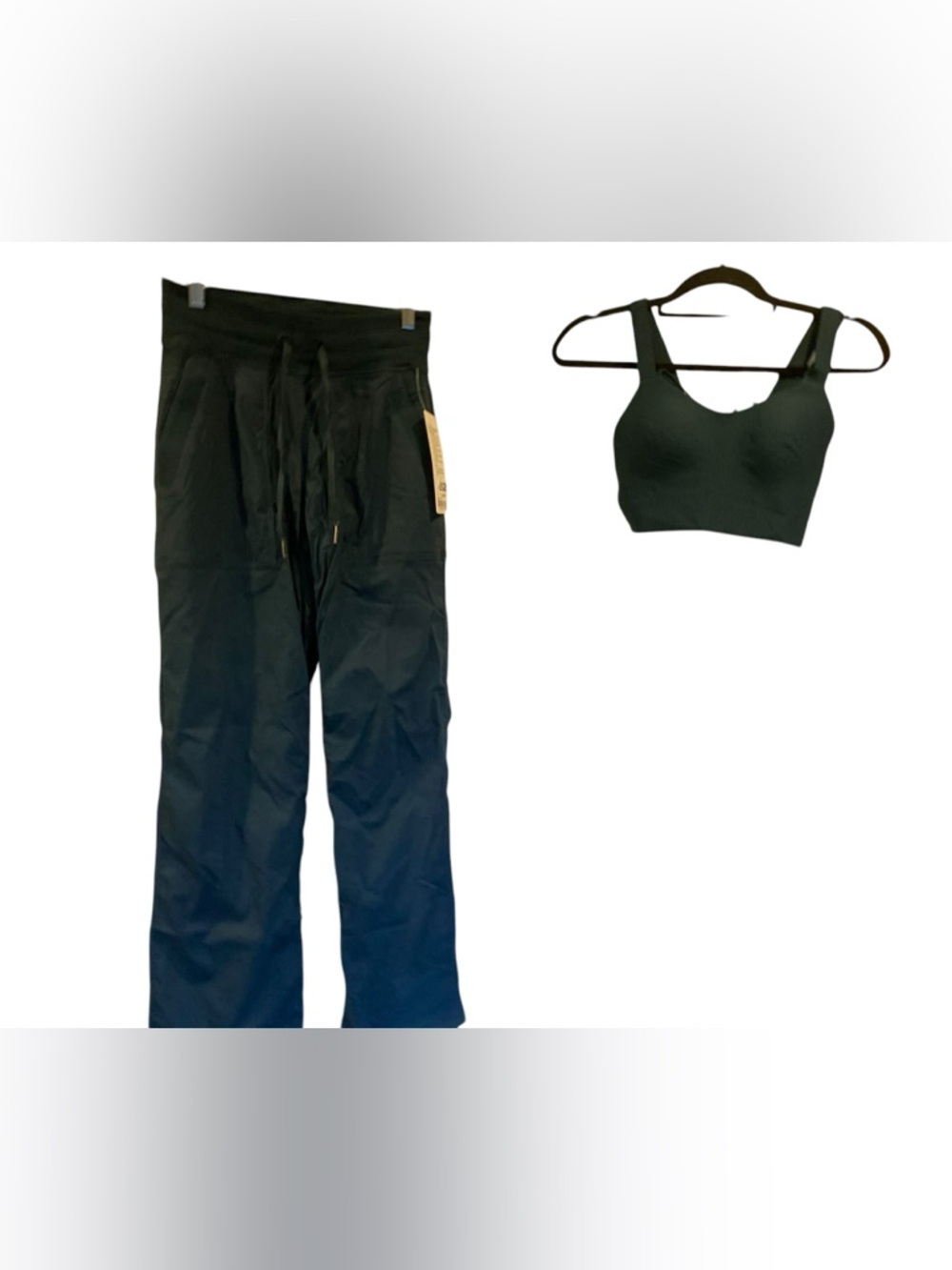 NWT Lululemon dance studio pants & like a cloud bra set INDOCHINE BLUE Size 4